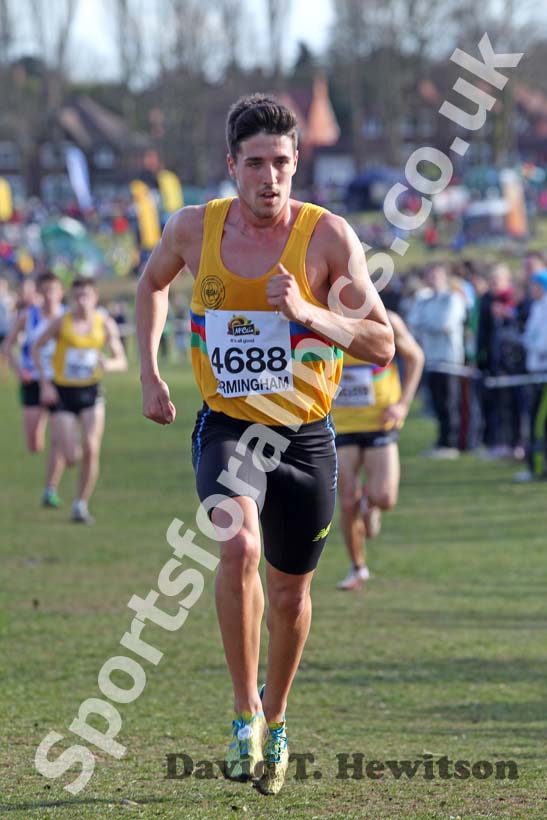 Ricky Stevenson  (North East) in the Senior Mens McCain Inter Counties Cross Country, Cofton Park, Birmingham.